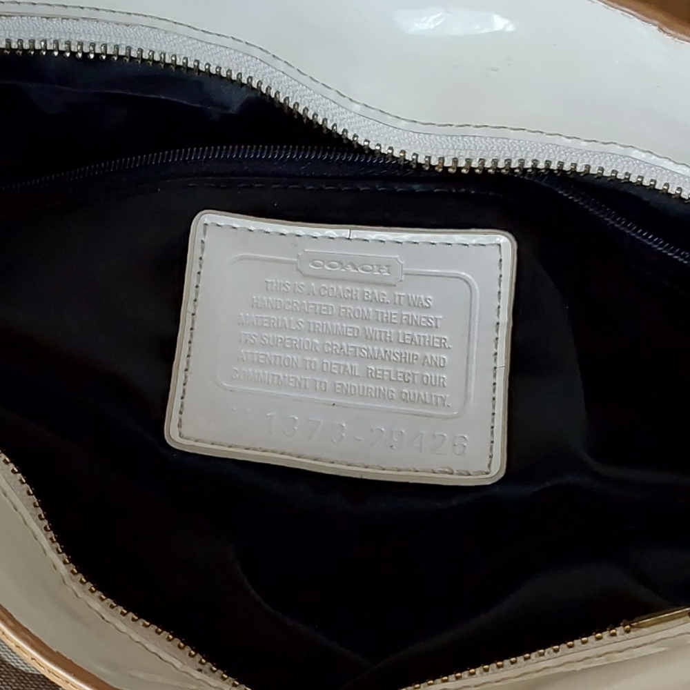 Coach Printed Signature Canvas and Calf Leather Tote - Picture 12 of 15